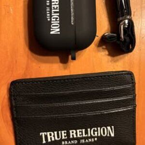 NIB True Religion Wallet Cardholder Airpod gift set $45